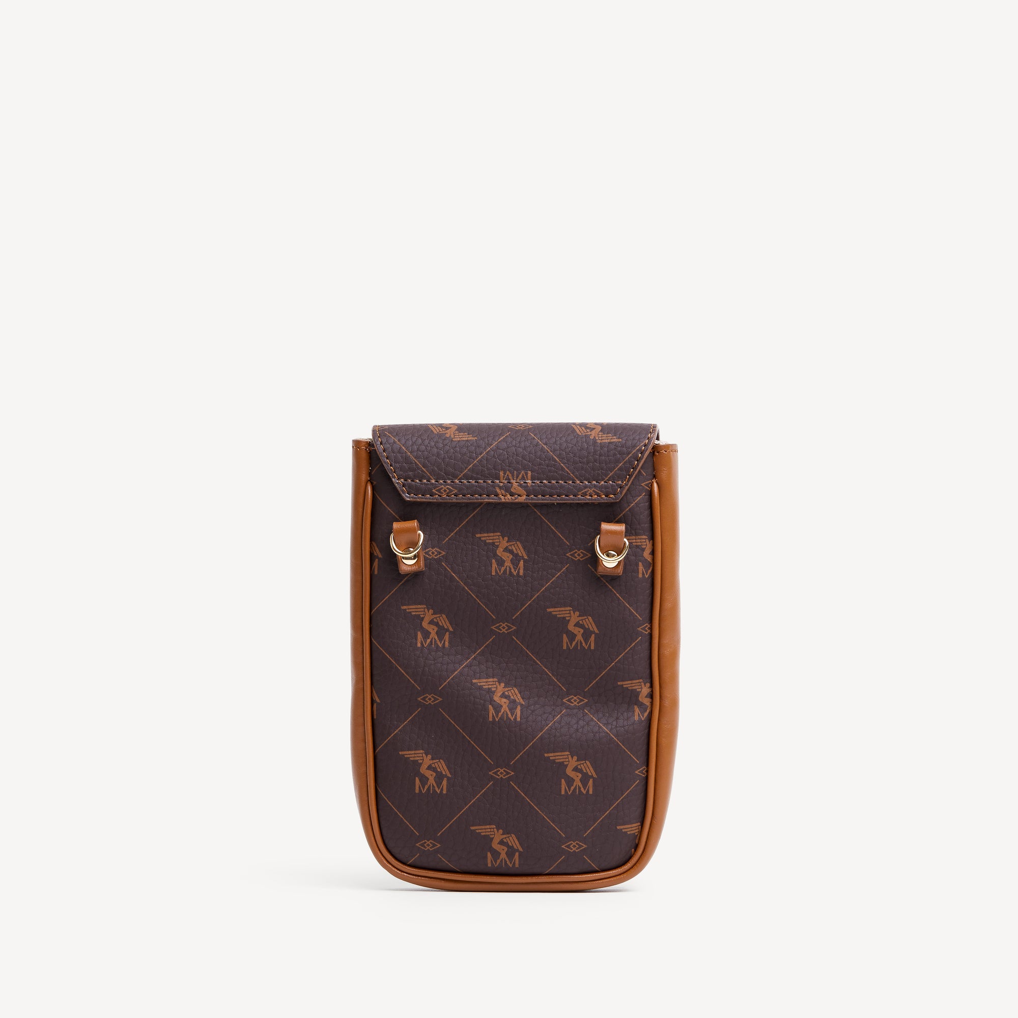 STEG | Handyportemonnaie Pecarus braun/beige/gold - von hinten