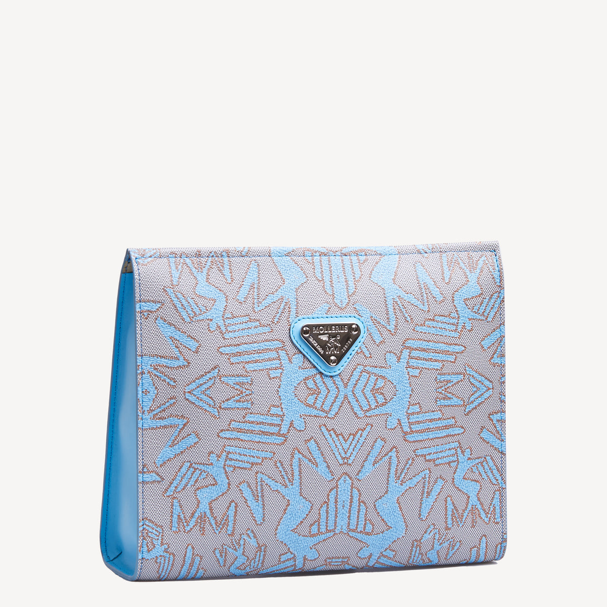 REUTE | Necessaire Maze grau hellblau/silber - seitlich