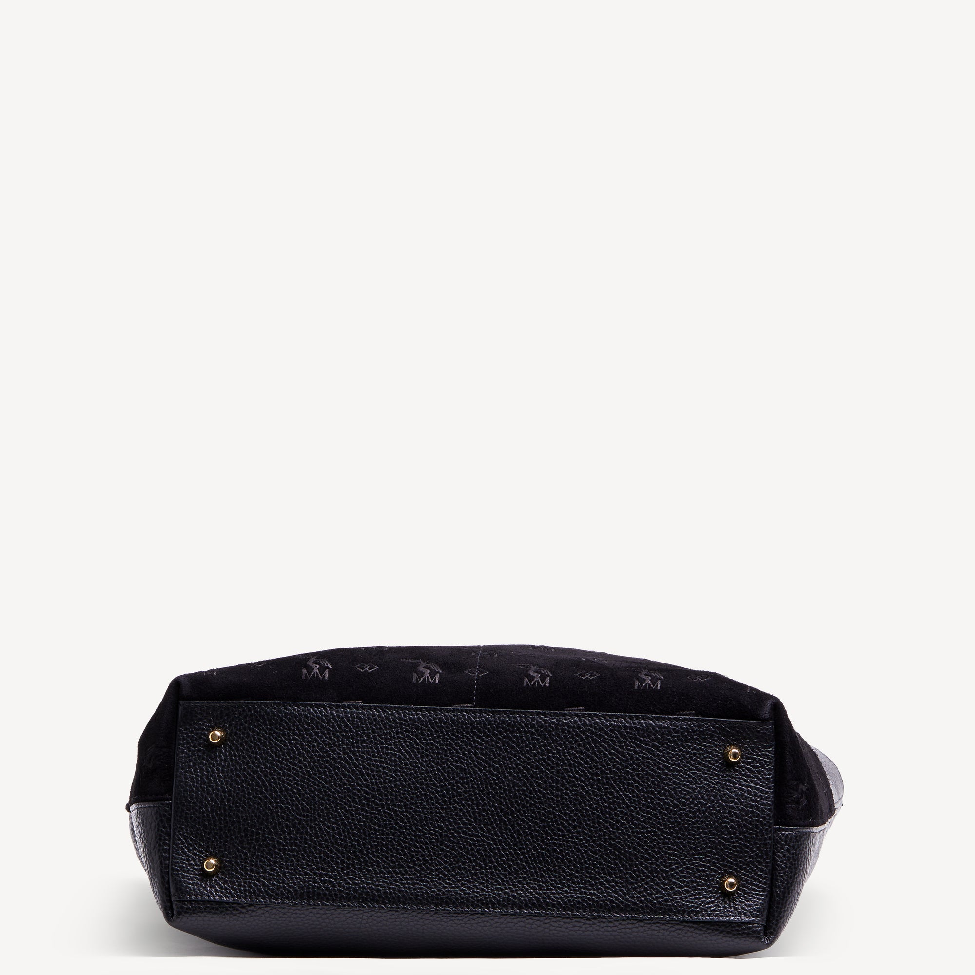 EBIKON |  Shopper Kalbsleder  mit Velour classic schwarz/ gold - von unten