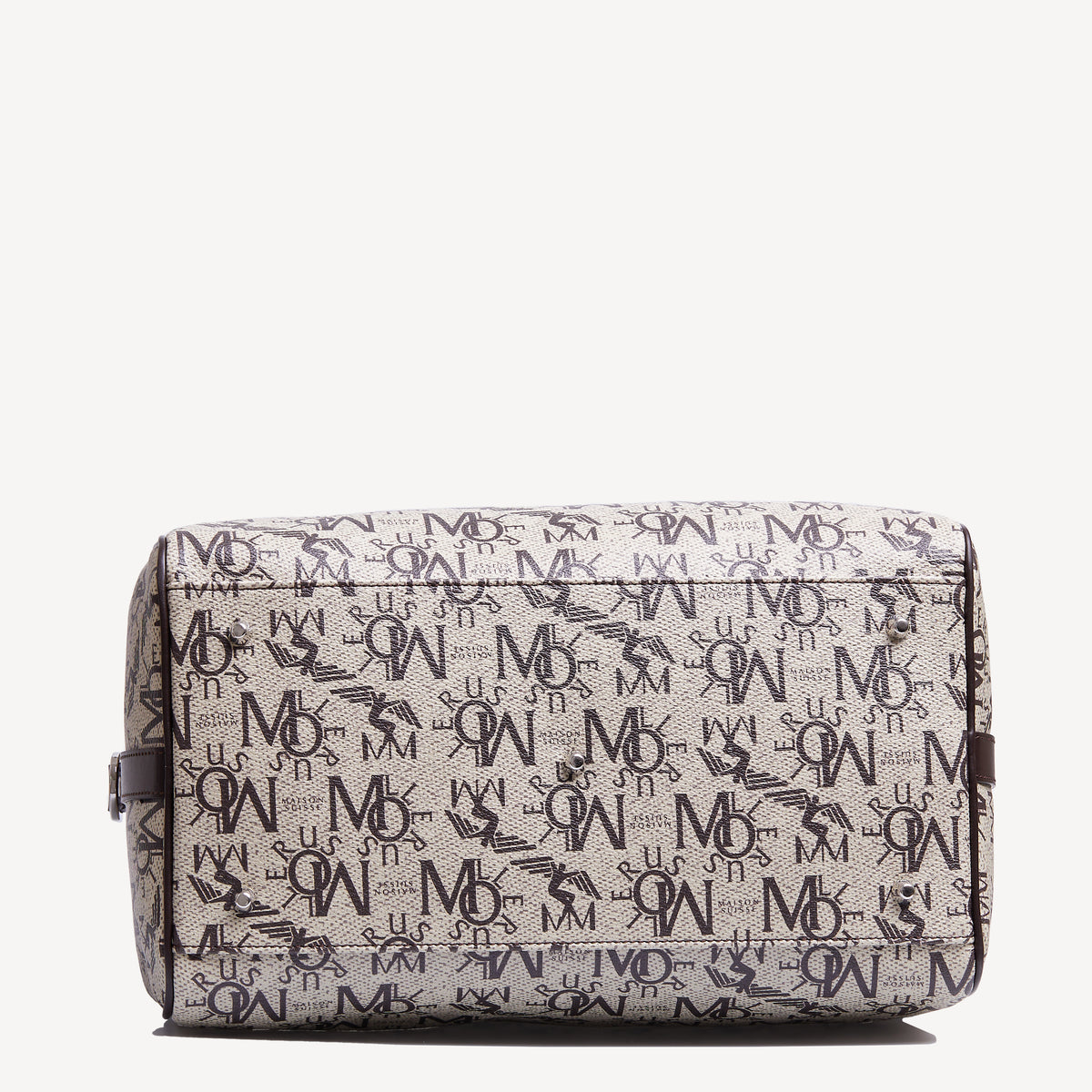 BUENTEN | Handtasche Circle pearl weiss/trunk braun/silber - VON UNTEN