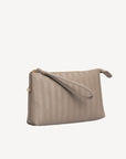 PIZOL | Necessaire taupe grau/gold - seitlich