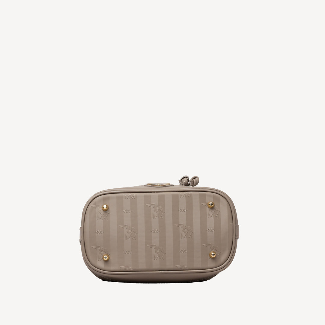 SION | Beuteltasche taupe grau/gold - von unten