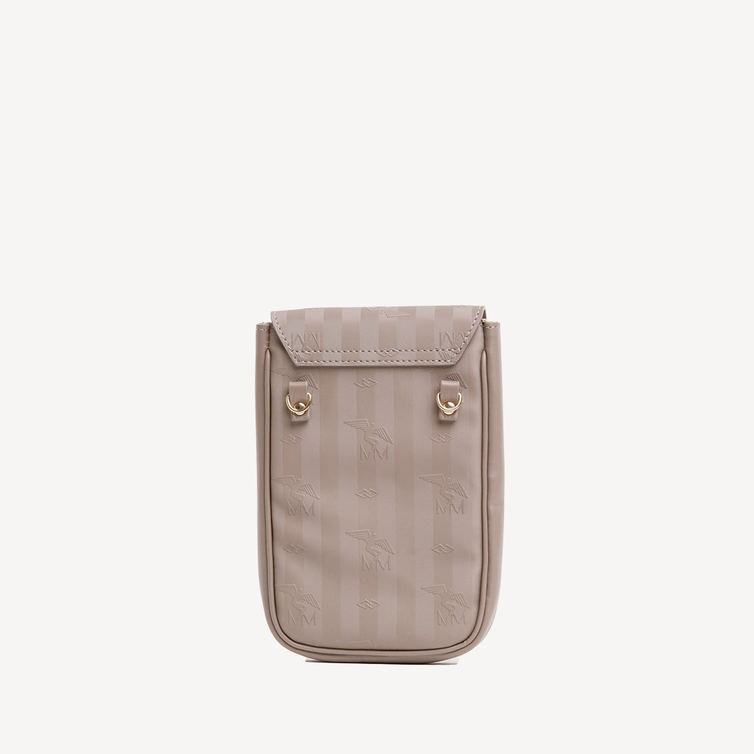 STEG | Handyportemonnaie taupe grau/gold - von hinten