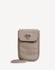STEG | Handyportemonnaie taupe grau/gold - frontal