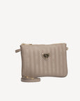TAMINS | Umhängetasche taupe grau/gold - seitlich
