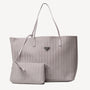 ZUERICH | Shopper taupe grau/gold - frontal