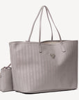 ZUERICH | Shopper taupe grau/gold - seitlich