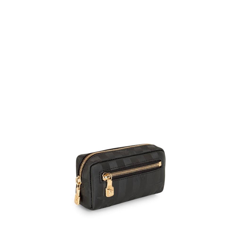 DOM | Schlüsseletui classic schwarz/gold - SEITLICH