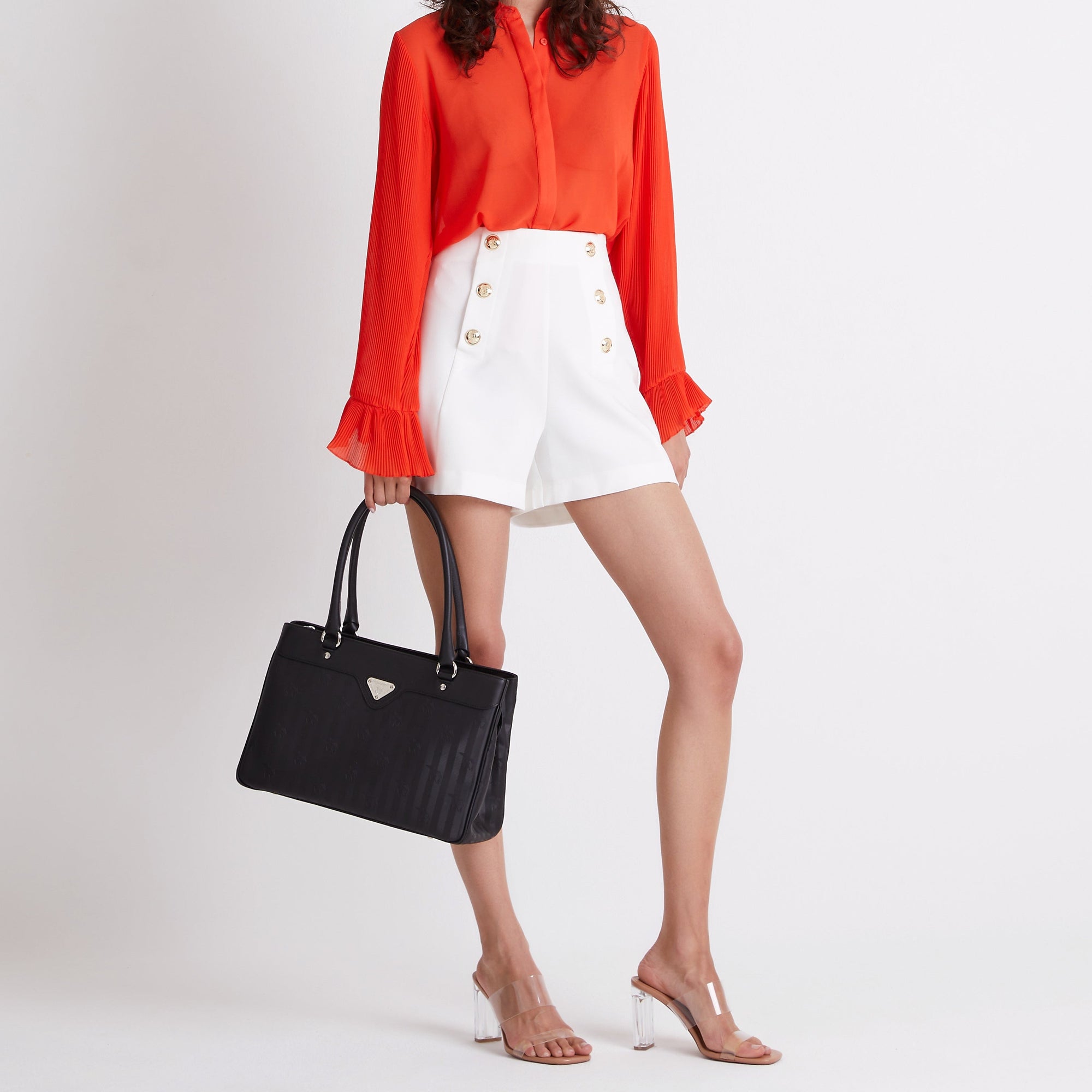 SULZ | Handtasche  classic schwarz/silber - on body