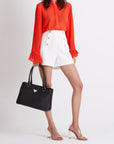 SULZ | Handtasche  classic schwarz/silber - on body