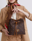 GRABS | Beuteltasche Pecarus braun/beige/gold- CLOSE UP