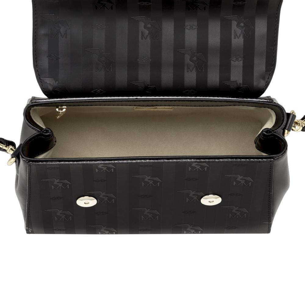 PRILLY | Handtasche classic schwarz/gold - innen