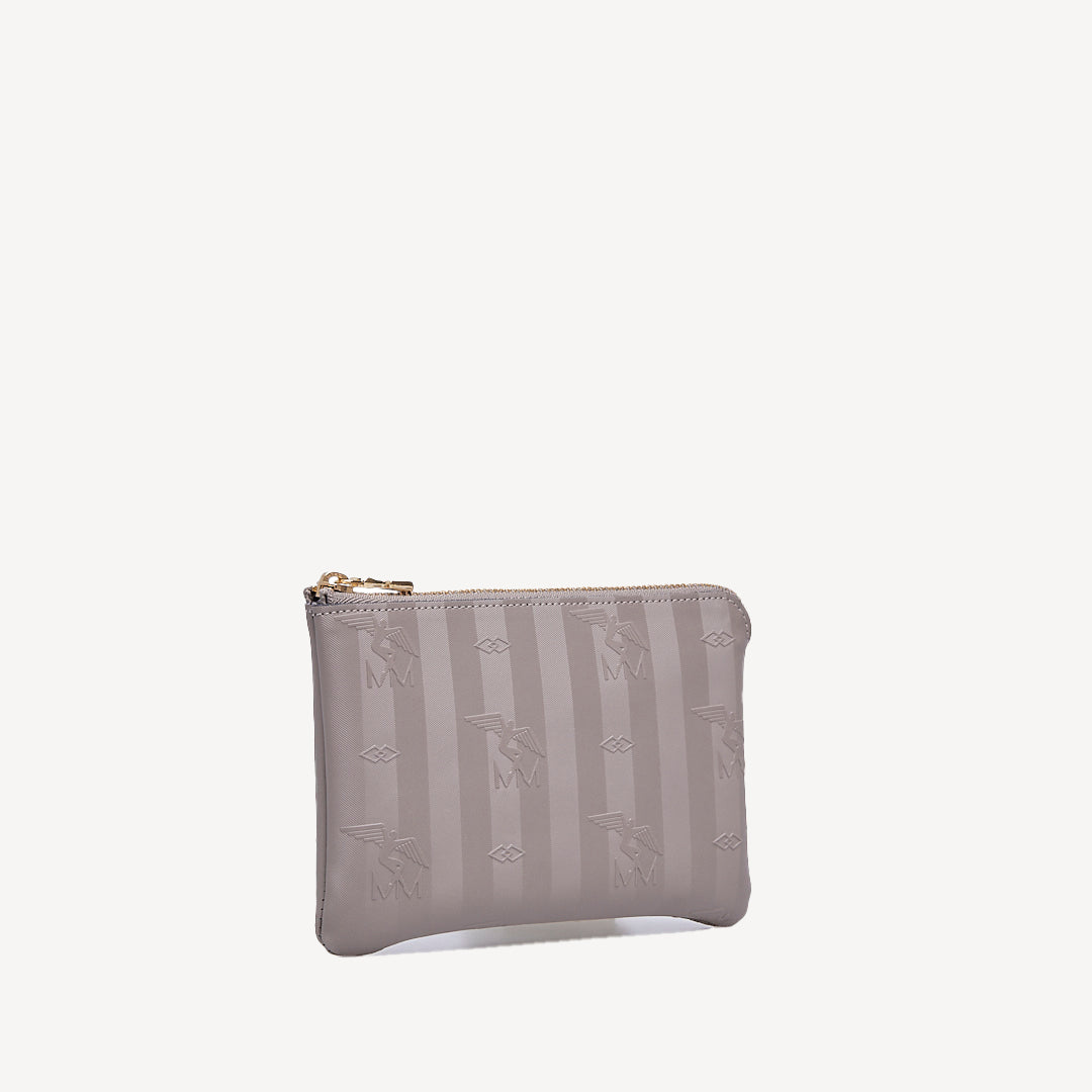 ALBIS | Schlüsseletui taupe grau/gold - seitlich