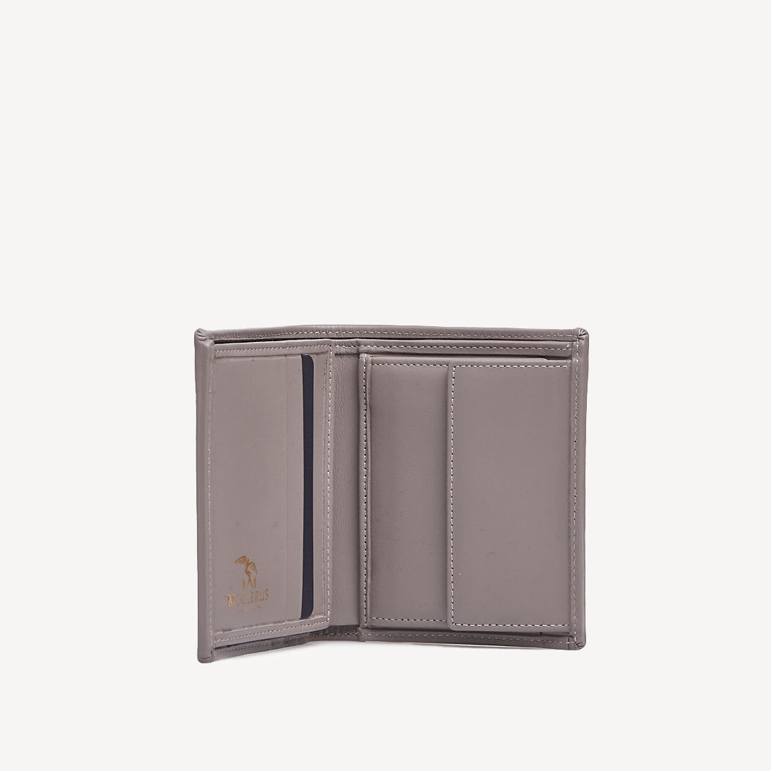 BEVERIN | Portemonnaie taupe grau/gold - offen