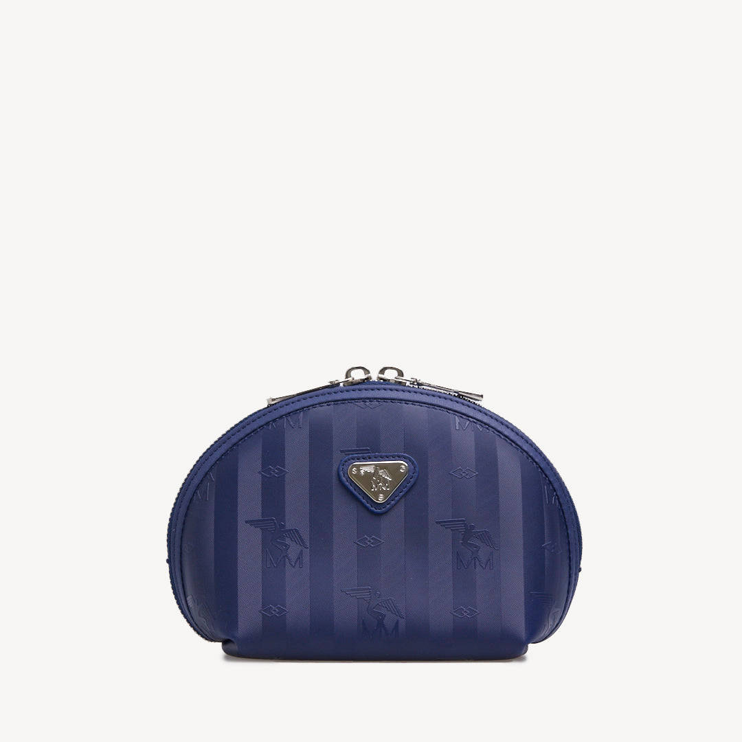 GAEBRIS | Necessaire ocean blau/silber - frontal