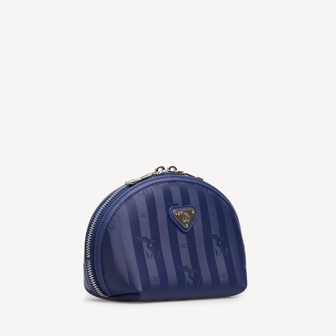 GAEBRIS | Necessaire ocean blau/silber - seitlich