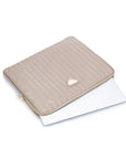 ROETI | Sacoche pour ordinateur portable taupe gris/or