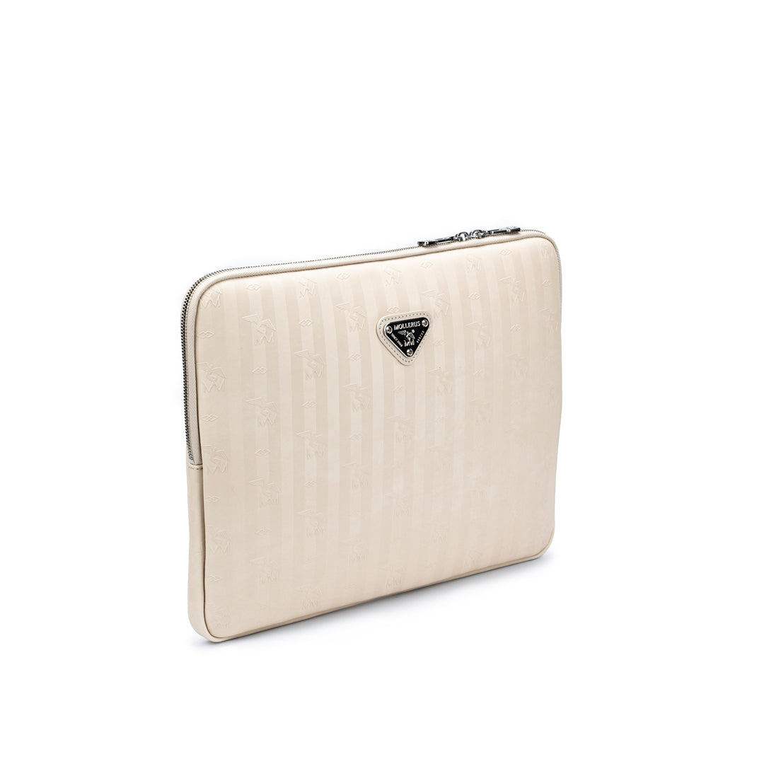 ROETI | Laptop bag pearl white/silver