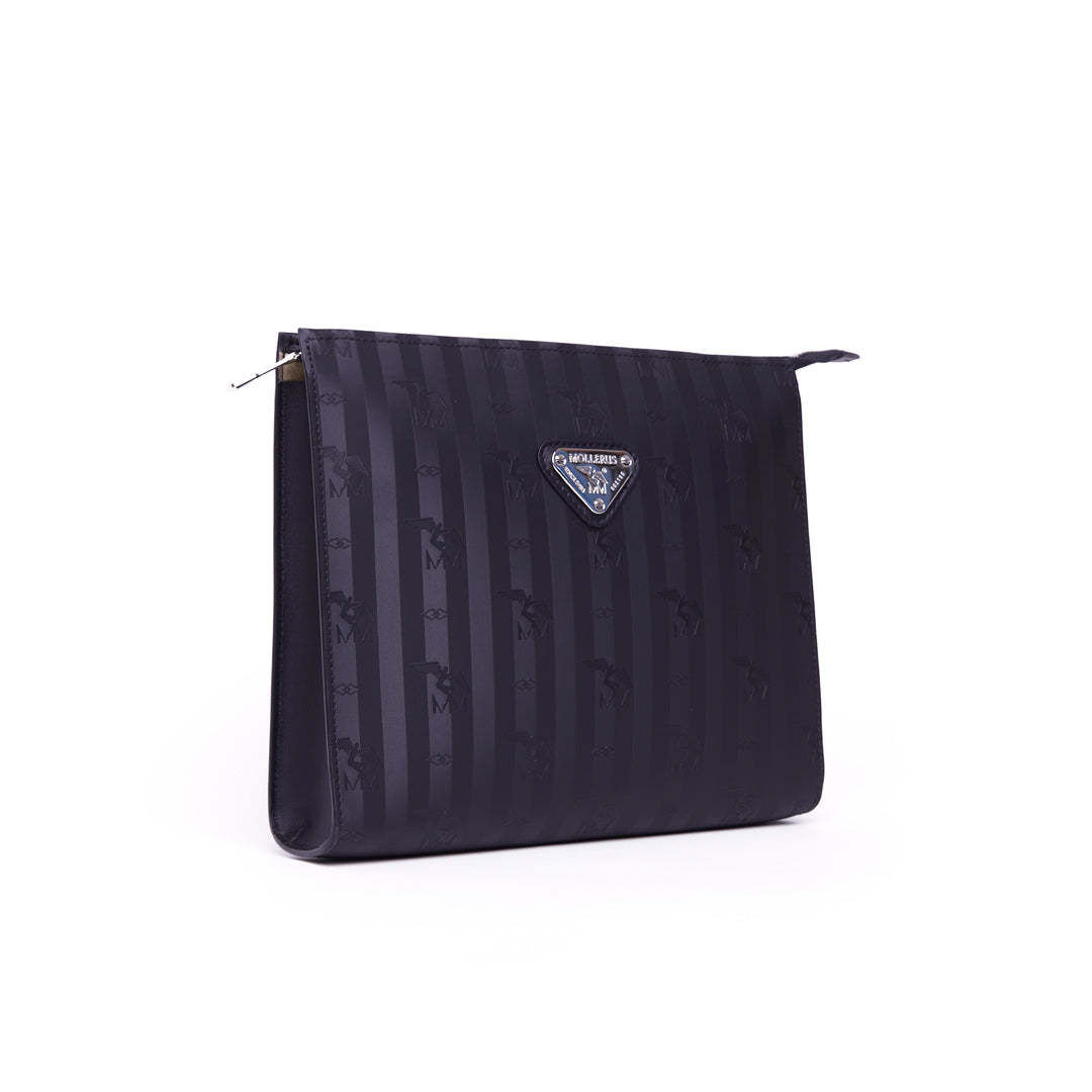 REUTE | Necessaire classic schwarz/silber - SEITLICH