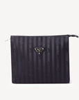 REUTE | Necessaire classic schwarz/silber- FRONTAL
