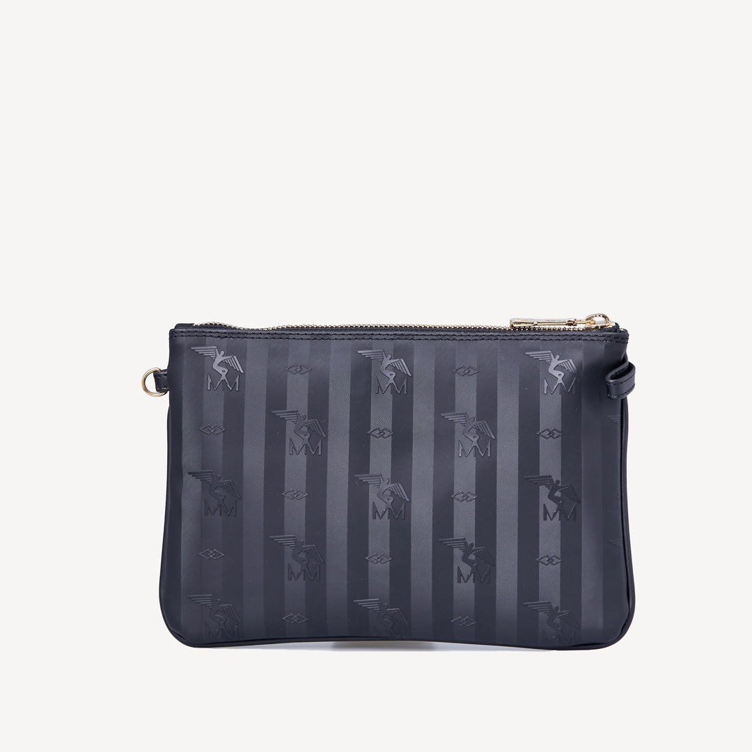 TAMINS | Umhängetasche classic schwarz/gold von hinten