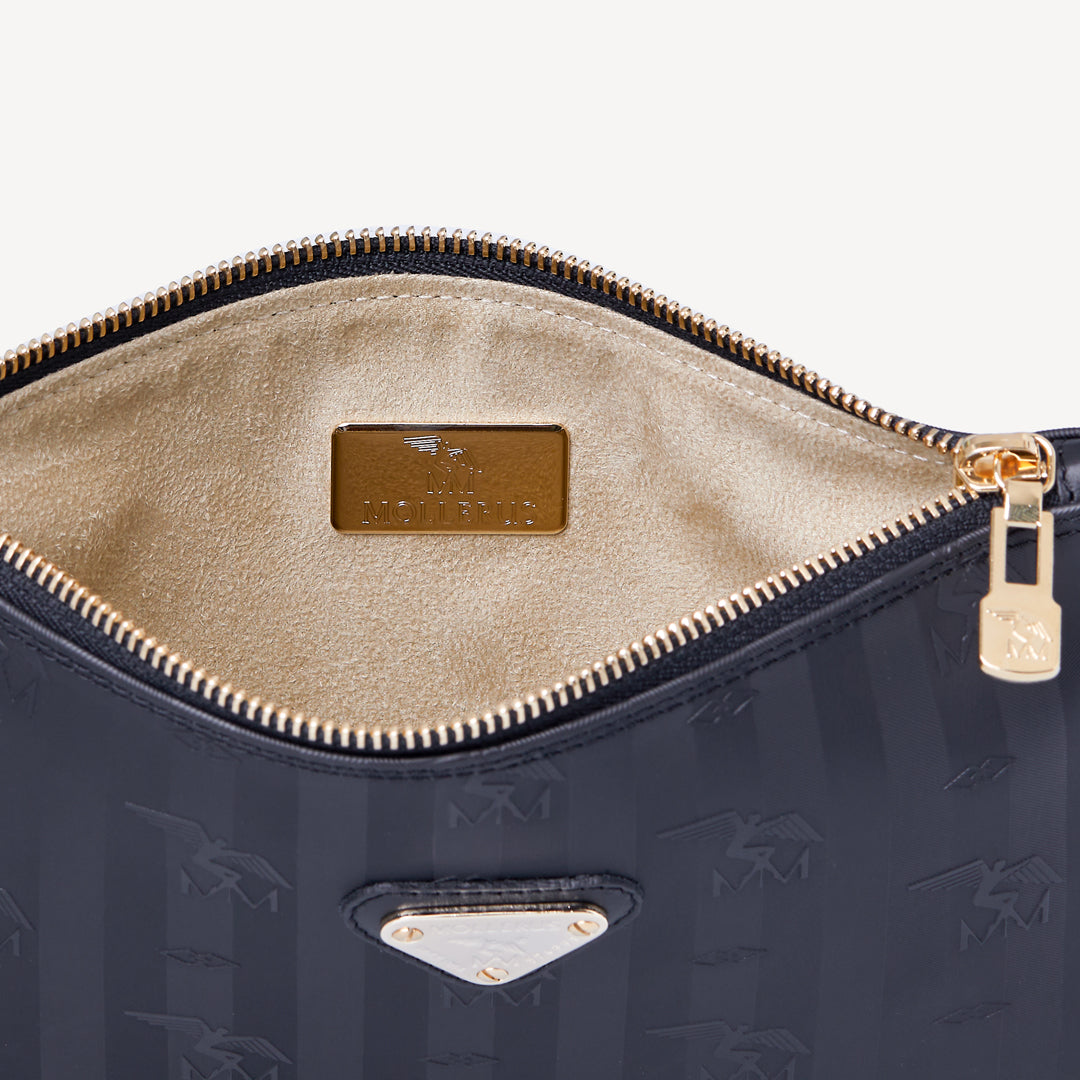TAMINS | Umhängetasche classic schwarz/gold detail