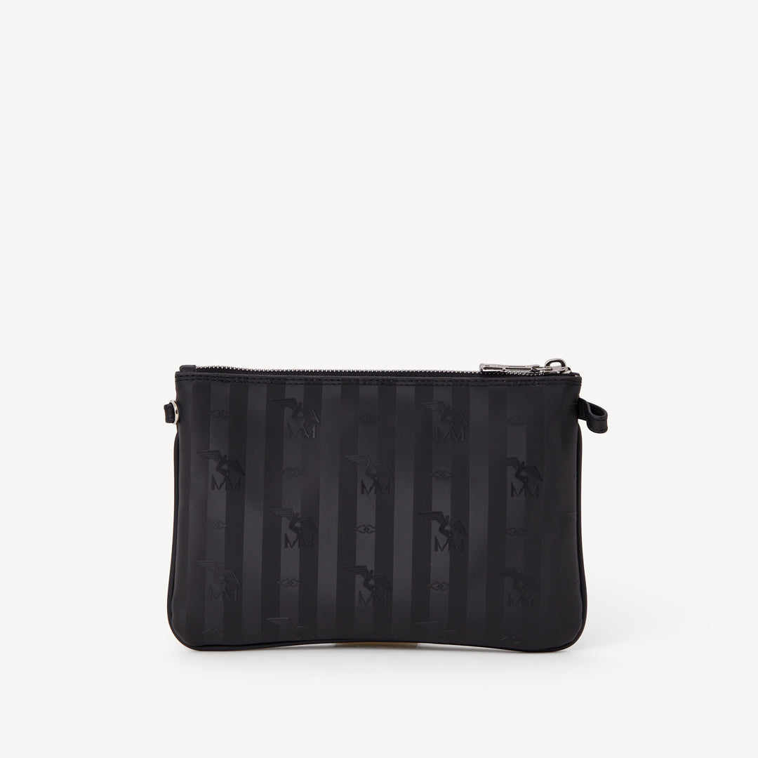 TAMINS | Umhängetasche classic schwarz/silber von hinten