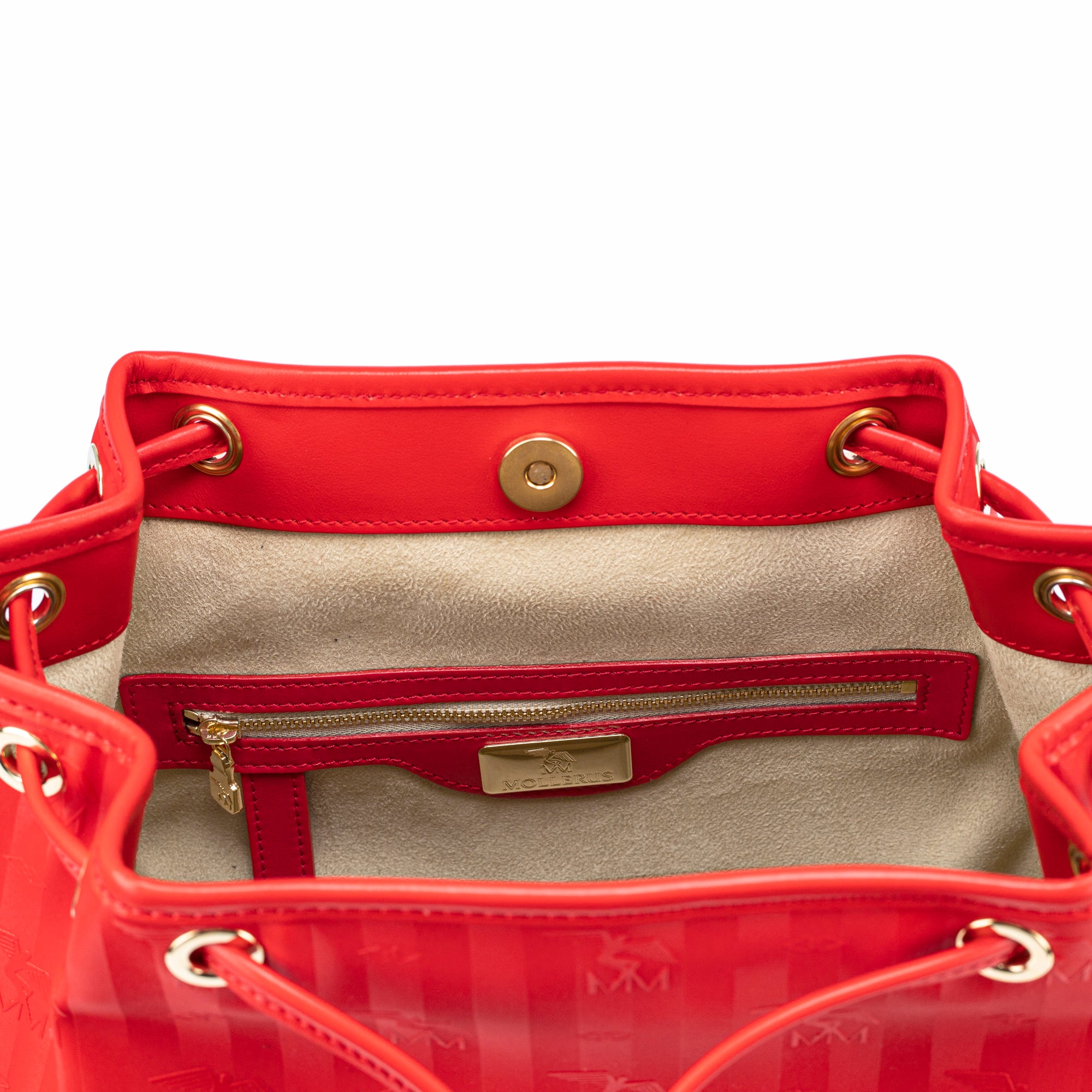 NIESEN | Beuteltasche cherry rot/gold - innen