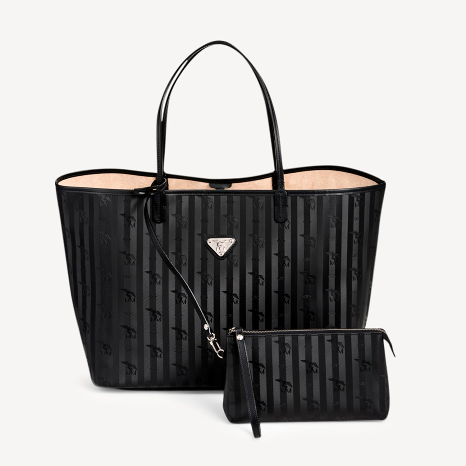 ZUERICH | Shopper classic schwarz/silber - FRONTAL