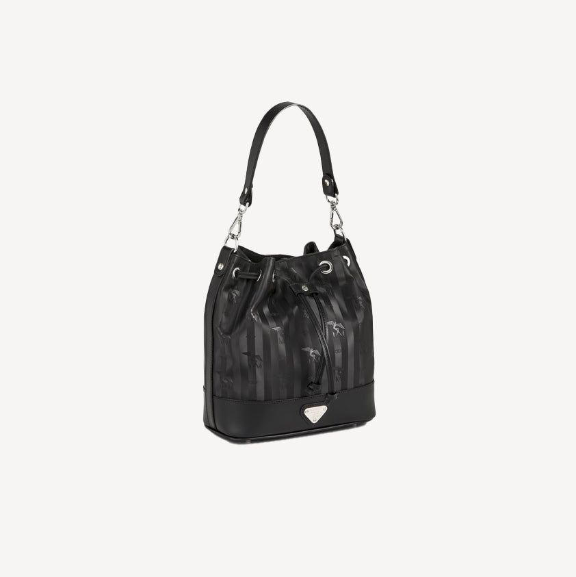 SION | Beuteltasche classic schwarz/silber - seiltich