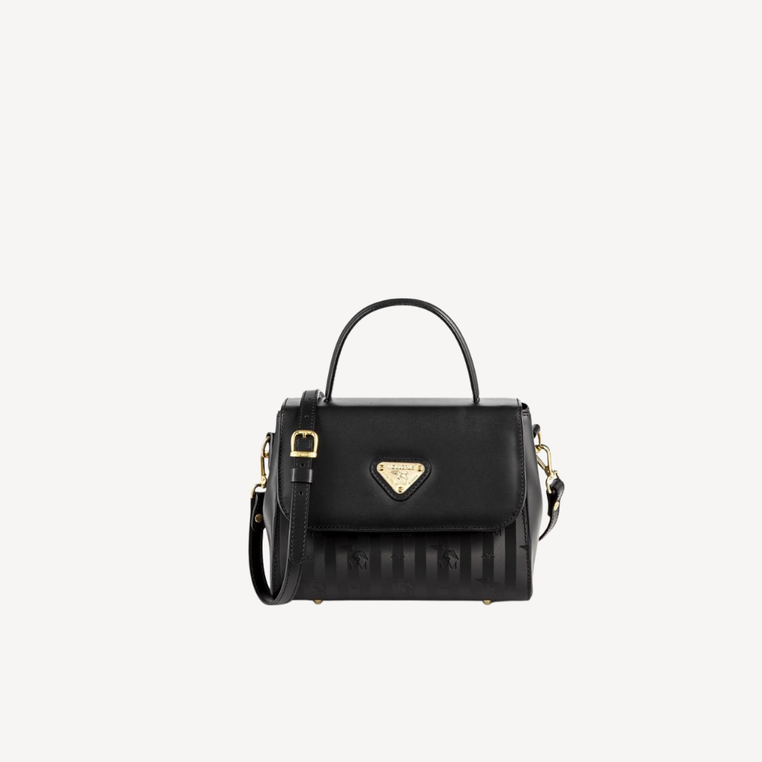 PRILLY | Handtasche classic schwarz/gold- frontal