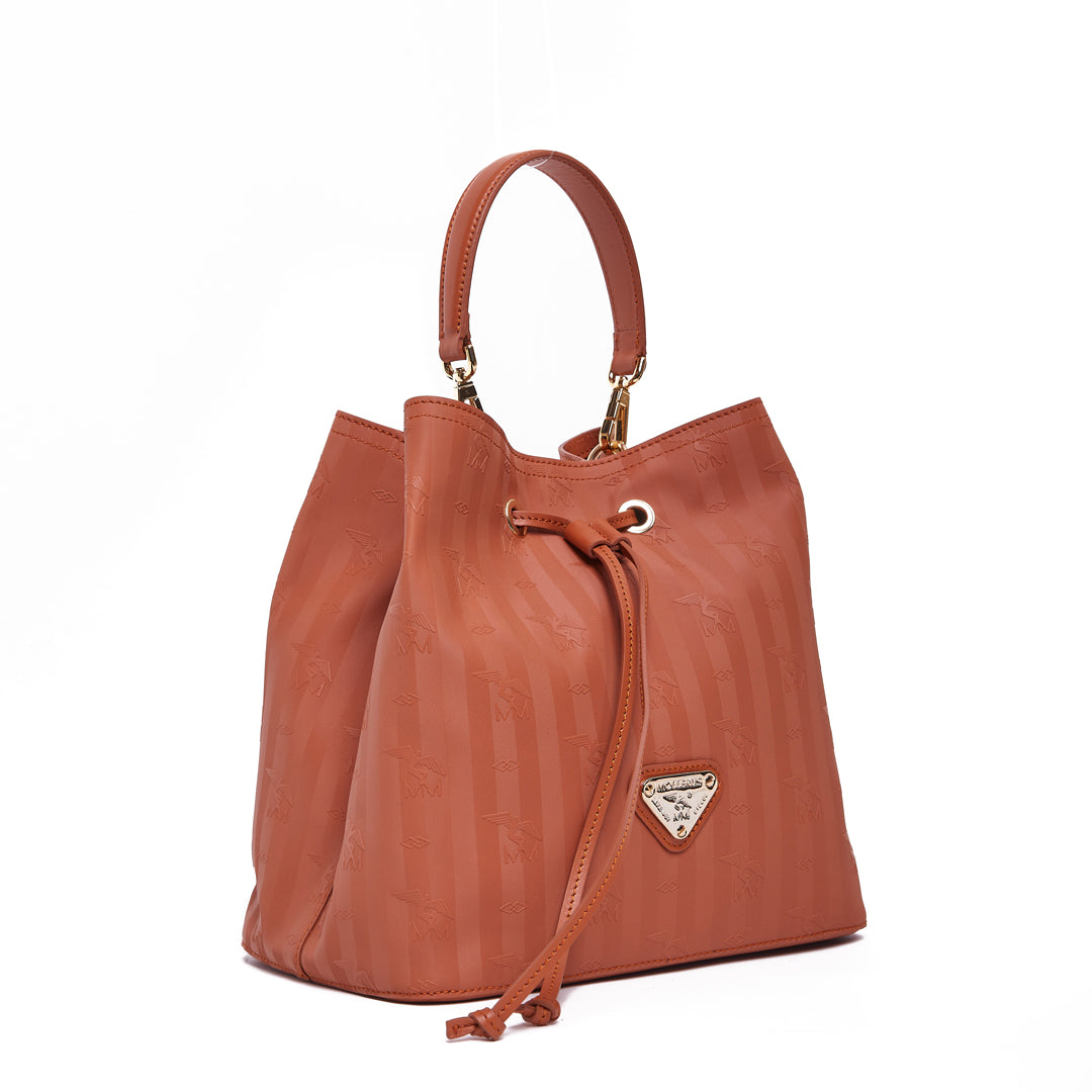 GRABS | Beuteltasche sahara braun/gold - seiltich