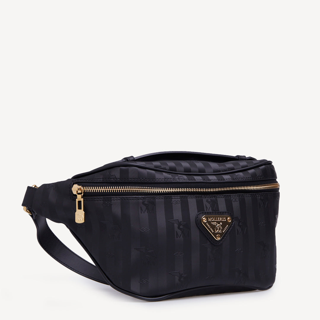 BRIENZ | Gürteltasche schwarz/gold - seitlich