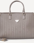 ZUG | Handtasche taupe grau/gold - frontal