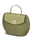 BODINO | Borsa a mano pezzo da collezione verde pianta/motivo oro