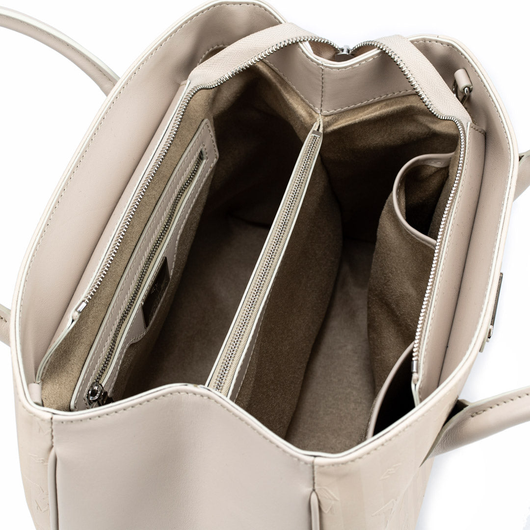 DONAT | Handtasche pearl weiss/silber - INNEN
