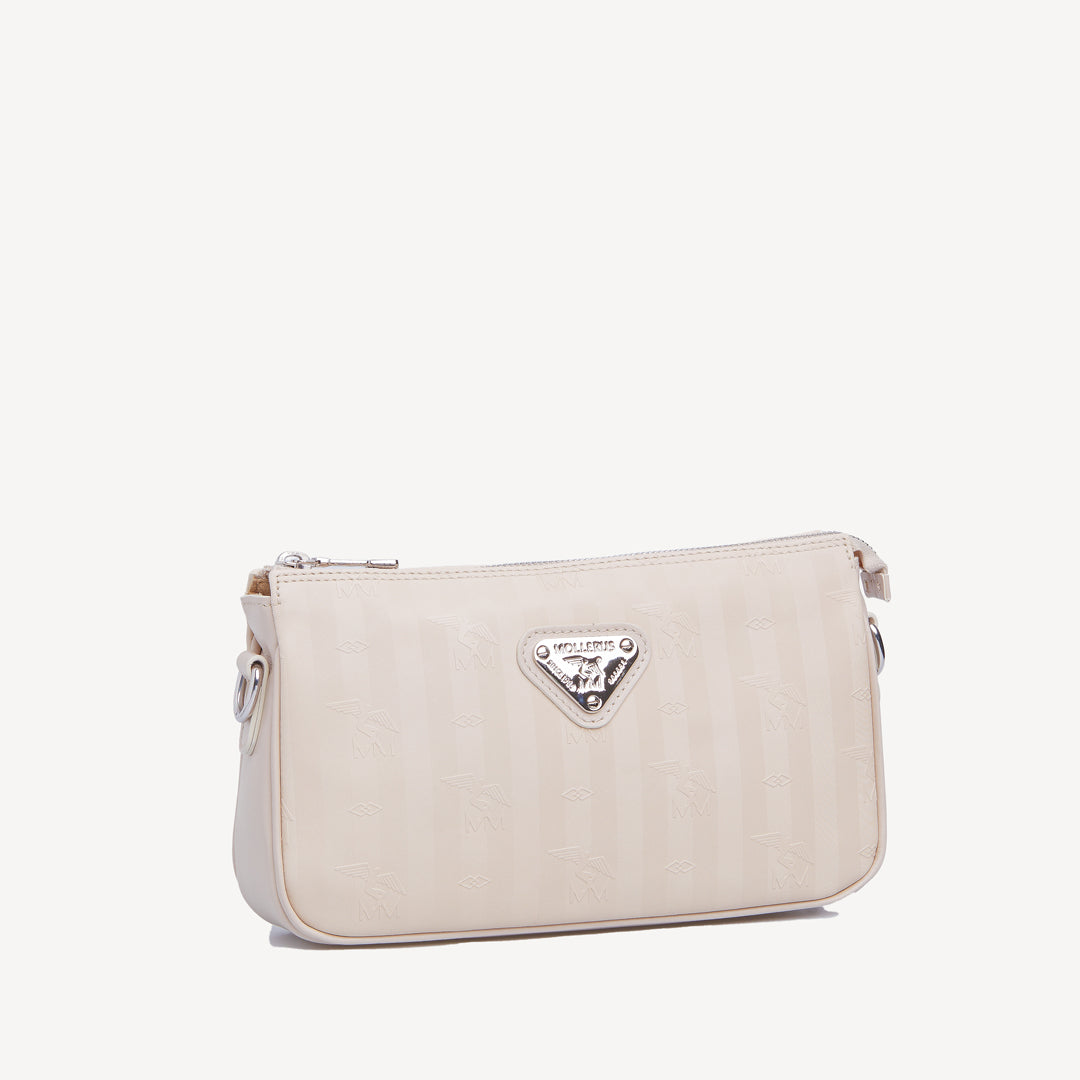 ZELL | Umhängetasche pearl weiss/silber - frontal