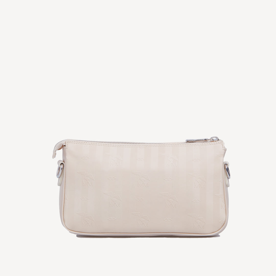 ZELL | Umhängetasche pearl weiss/silber - von hinten