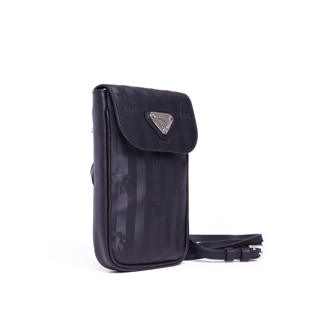 STEG | Handyportemonnaie classic schwarz/silber -SEITLICH