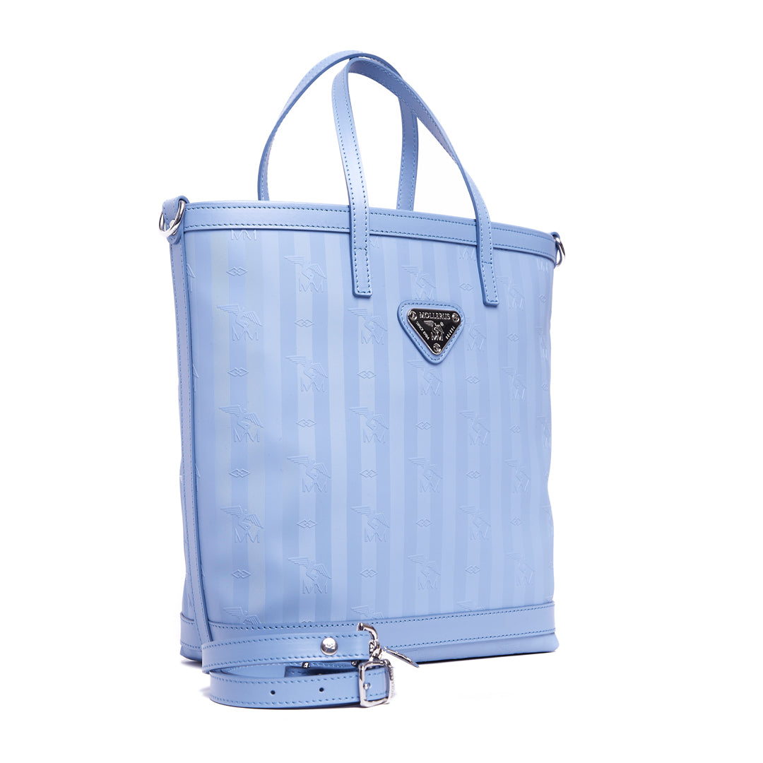 RANDA | Shopper sky blau/silber - seiltich