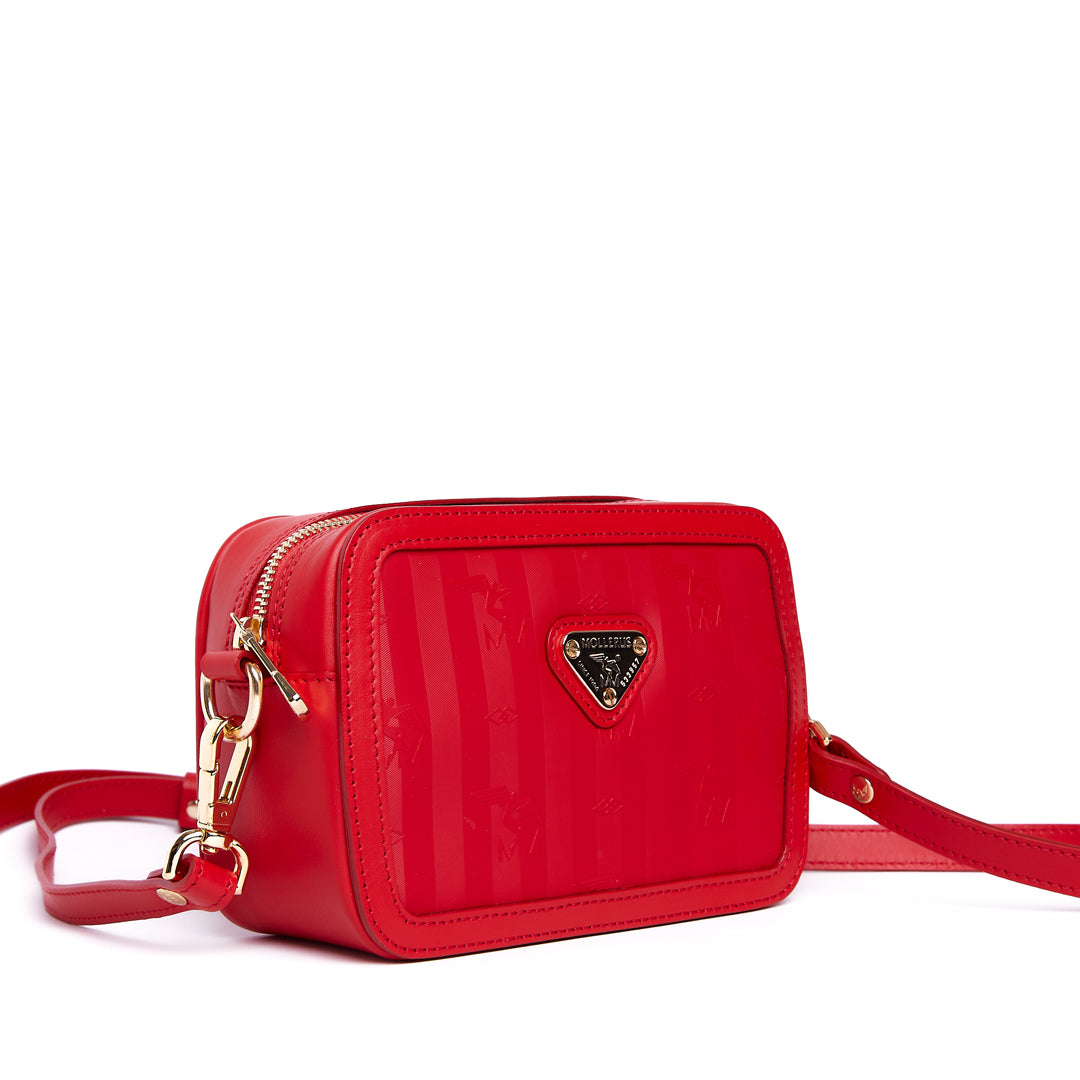 INWIL | Schultertasche cherry rot/gold - SEILTICH