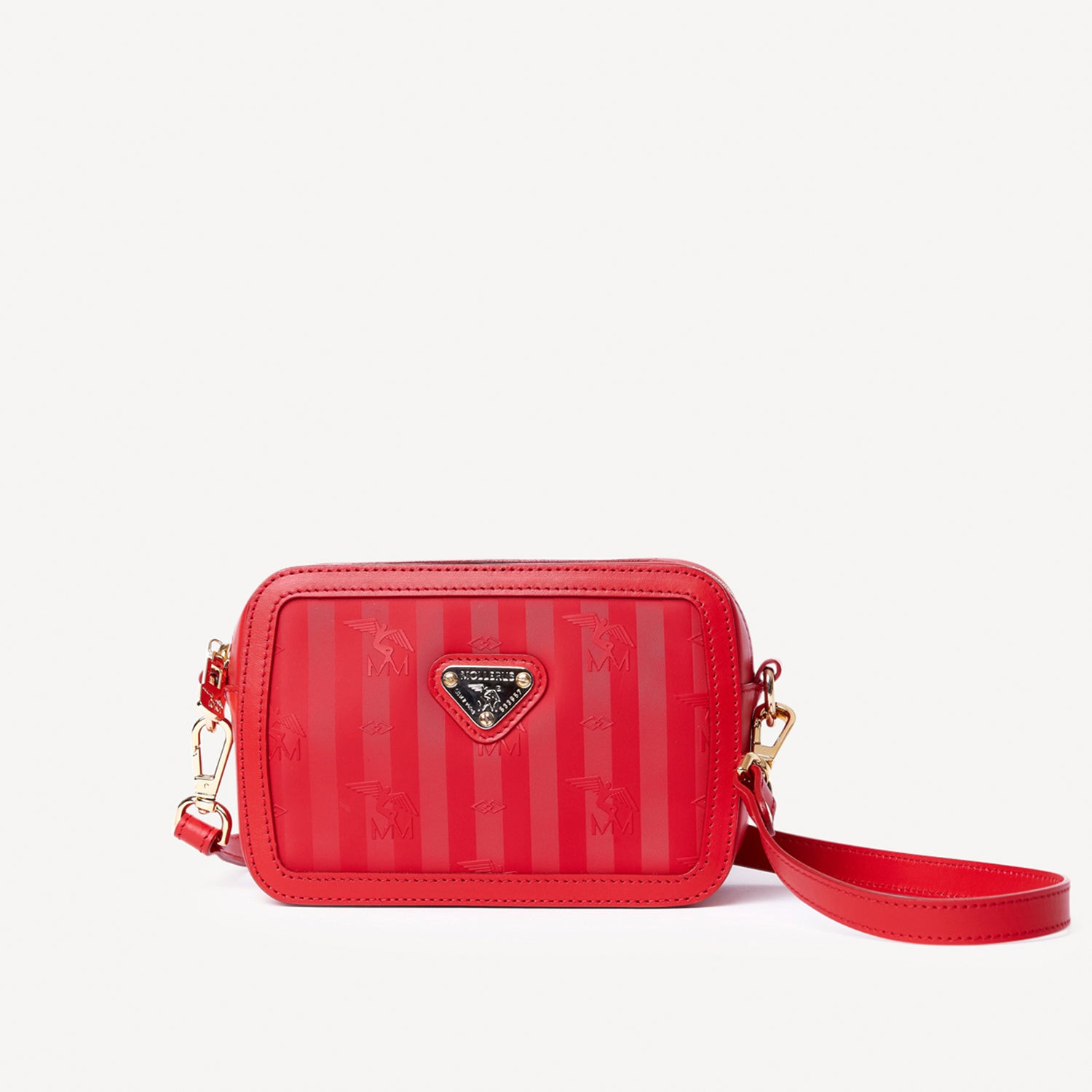 INWIL | Schultertasche cherry rot/gold - frONTAL