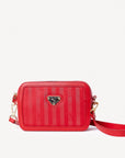 INWIL | Schultertasche cherry rot/gold - frONTAL