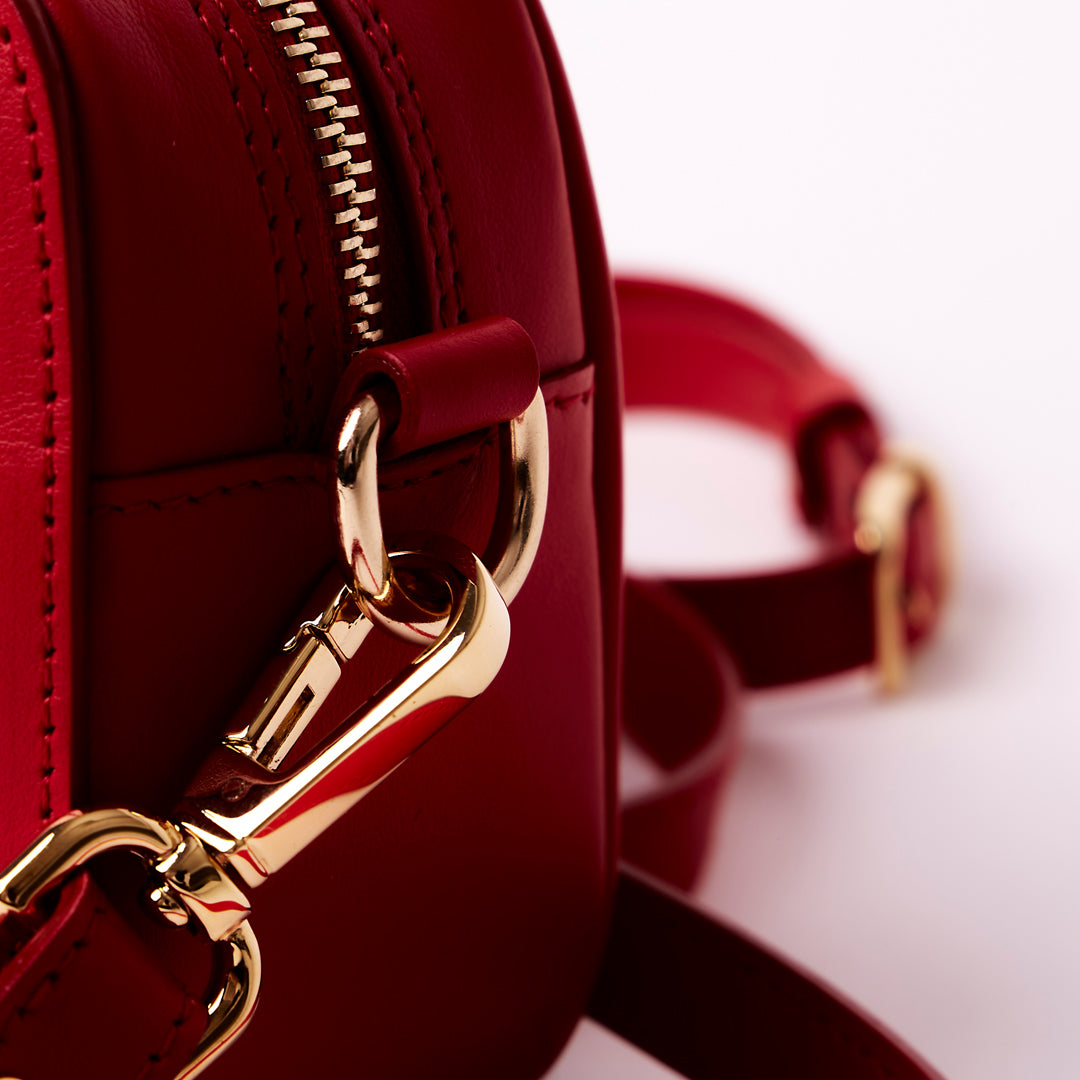INWIL | Schultertasche cherry rot/gold - DETAIL