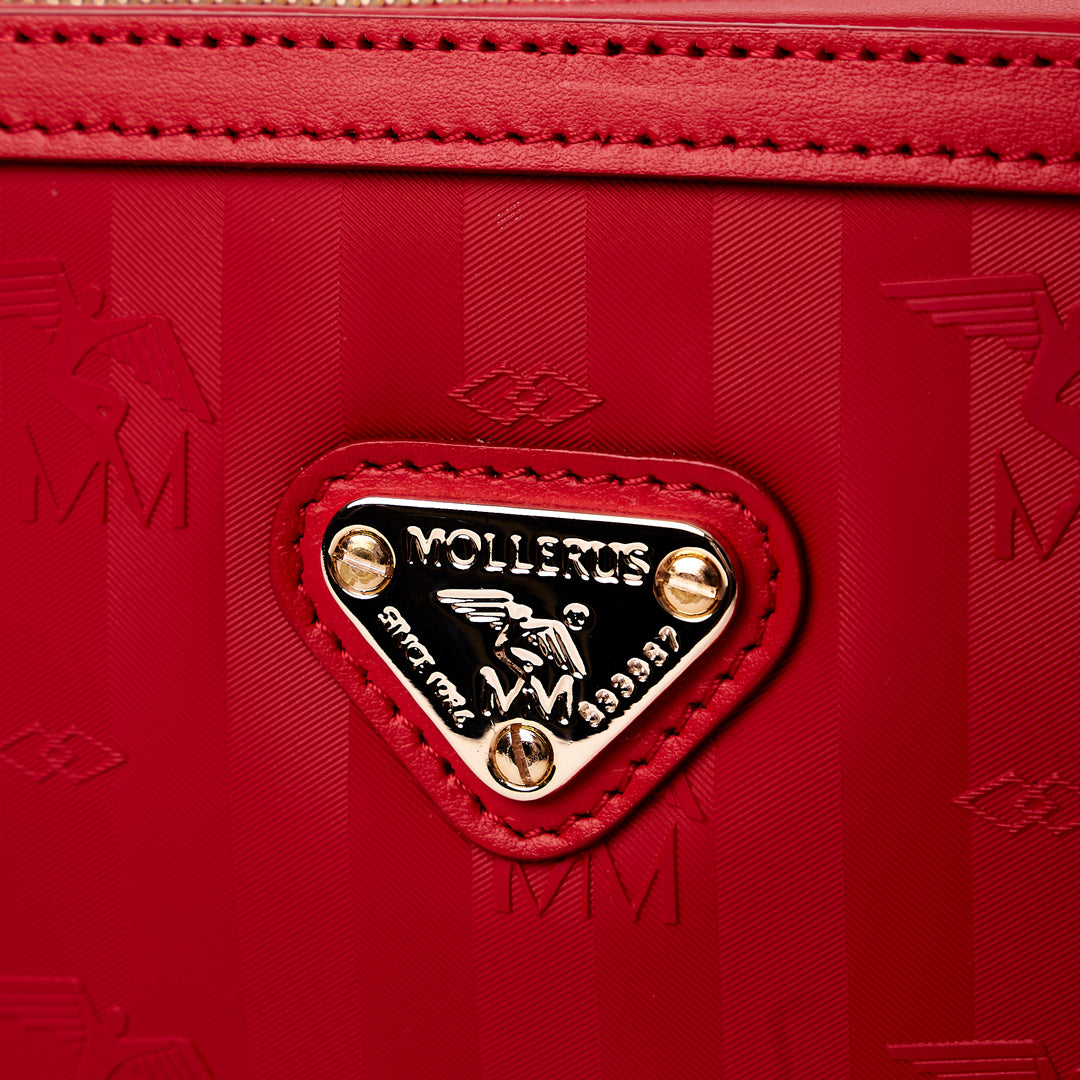 INWIL | Schultertasche cherry rot/gold - PLAKETTE