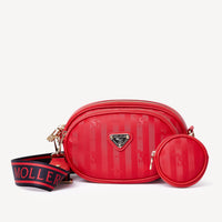 GAMS | Sac à bandoulière cerise rouge/or