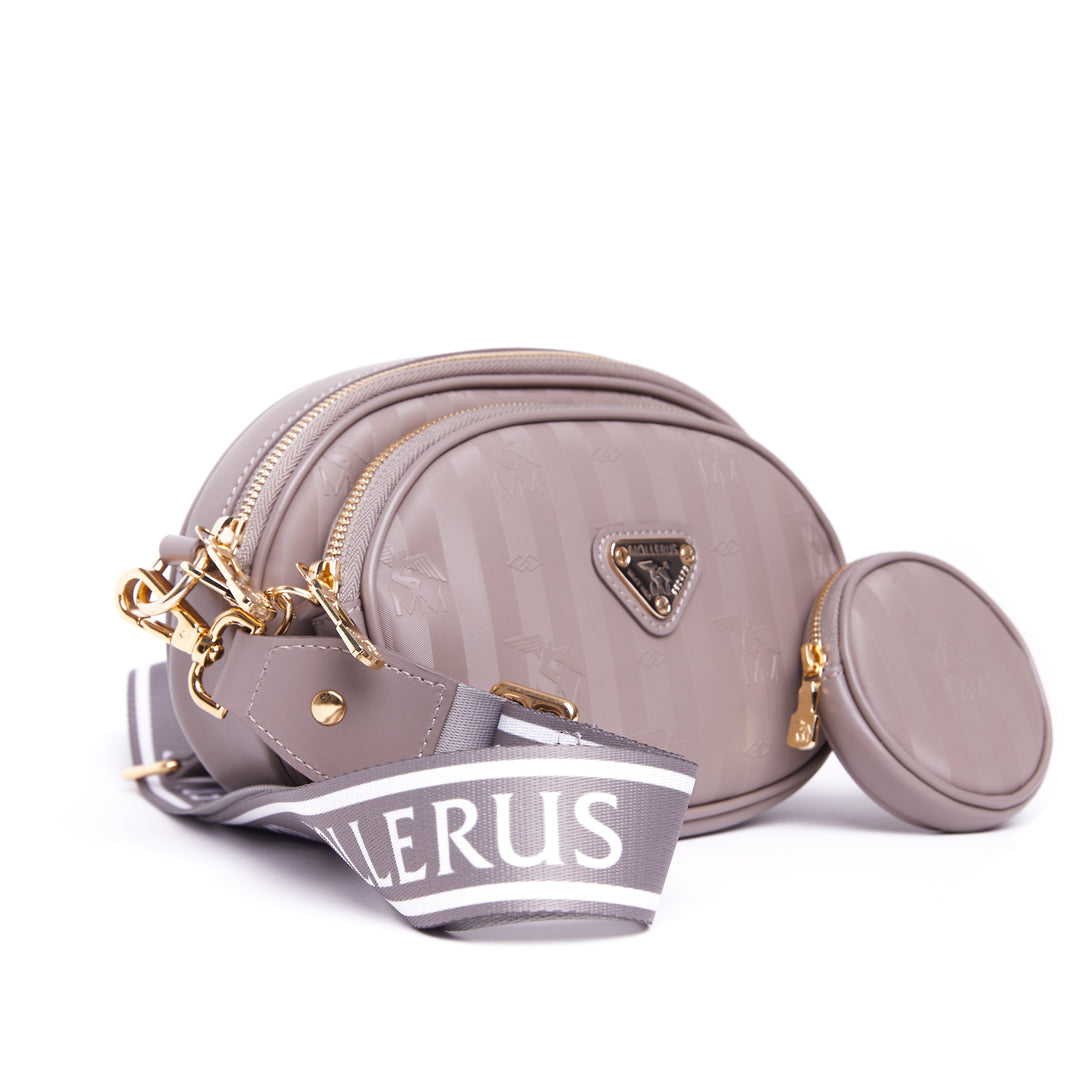 GAMS | Umhängetasche taupe grau/gold - seiltich
