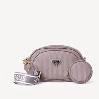 GAMS | sac à bandoulière taupe gris/or