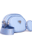 GAMS | Umhängetasche sky blau/silber- SEITLICH