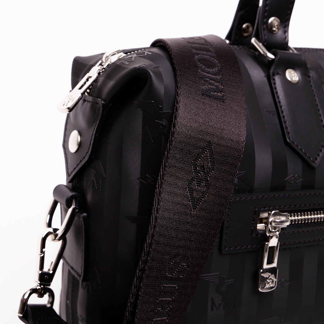 MONTANA | Handtasche classic schwarz/silber - RIEMEN